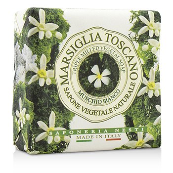 Marsiglia Toscano Jabón Vegetal Triple Molido - Muschio Bianco