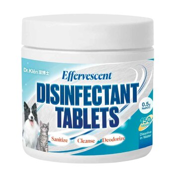 Tabletas desinfectantes efervescentes para mascotas - 150 tabletas