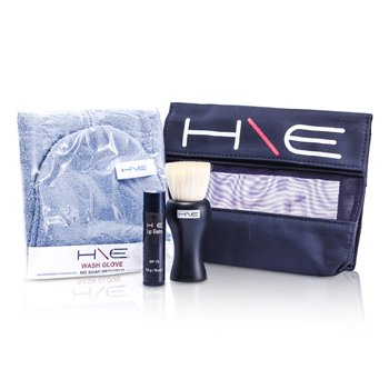 Kit H \ E Minerals: Bálsamo de Labios SPF 15 + Brocha Facial + Guante + Bolso