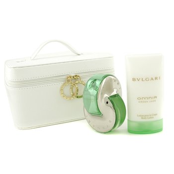 Omnia Green Jade Estuche: Agua de Colonia Vaporizador 40ml + Loción Corporal 75ml + Bolsa