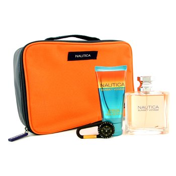 Estuche Sunset Voyage : Agua de Colonia Vaporizador 100ml/3.4oz + Gel de Ducha 75ml/2.5oz + Mosquetón + Bolso