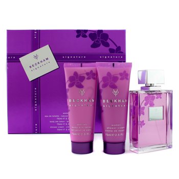 Estuche Beckham Signature For Her : Agua de Colonia Vap. 75ml/2.5oz + Loción Corporal Sedosa 75ml/2.5oz + Crema de Ducha 75ml/2.5oz