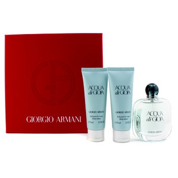 Acqua Di Gioia Coffret: Eau De Parfum Spray 50ml/1.7oz + 2x Loción Corporal 75ml/2.5oz (Caja Roja)