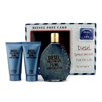 Estuche Fuel For Life Denim Collection Homme: Agua de Colonia Vap. 75ml/2.5oz +Gel de Ducha 50ml/1.7oz +Bálsamo After Shave 50ml/1.7oz