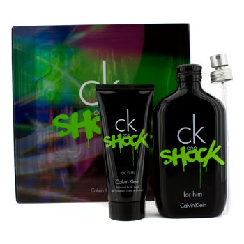 Estuche CK One Shock For Him: Agua de Colonia Vap. 200ml/6.7oz + Gel Cabello y Cuerpo 100ml/3.4oz
