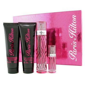 Estuche Paris Hilton: Edp Vaporizador 50ml+ Loción Corporal 90ml+ Gel de Ducha 90ml+ Colonia Vap.Viaje 7.5ml