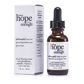 When Hope is Not Enough Serum Reafirmante Facial con Glutathione, Péptidas, Vitamina C y E y Soja