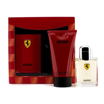 Estuche Ferrari Red Sakura: Agua de Colonia Vap. 75ml/2.5oz + Gel Cuerpo y Cabello 150ml/5oz