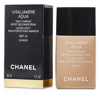 Chanel Vitalumiere Aqua Maquillaje Ultra Ligero Perfeccionante de Piel SPF 15 - # 50 Beige