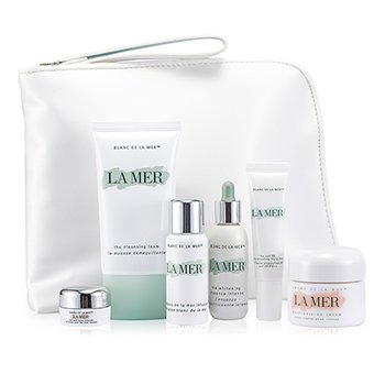 Colección Fuente Blanqueadora: Jabón Blanqueador + Crema Hidratante+ La Mer Infusion + Esencia Intensa + Fluido UV + Bálsamo Ojos + Neceser