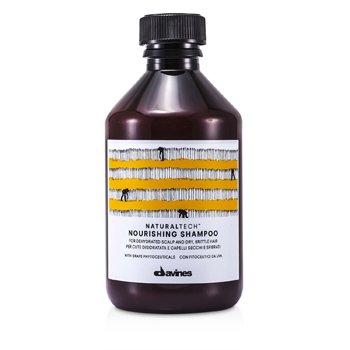 Davines Natural Tech Champú Nutritivo (Para Cuero Cabelludo Deshidratado y Cabello Seco, Dañado)