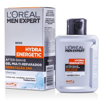 Men Expert Hydra Energetic Gel Para Después de Afeitar Multi Reparador 24H de Hidratación