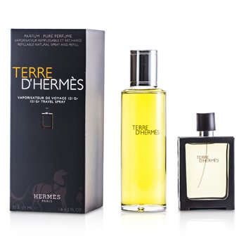 Terre D'Hermes Pure Parfum Spray Rellenable 30ml/1oz + Repuesto 125ml/4.2oz