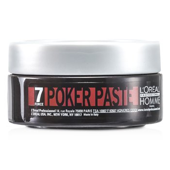 LOreal Professionnel Homme Poker Paste (Reworkable Compact Paste, Extreme Hold)