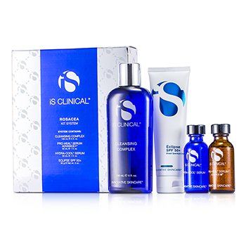 Rosacea Kit System: Complejo Limpiador 180ml + Eclipse SPF 50+ 90g + Suero Pro Sanador 30ml + Hydra-Cool Suero