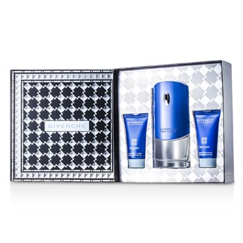 Blue Label Coffret: Eau De Toilette Spray 100ml/3.3oz + Gel de Ducha 50ml/1.7oz + Bálsamo Para Después de Afeitar 50ml/1.7oz