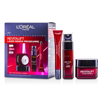 RevitaLift Laser Renew Programme: Crema de Día 50ml + Suero 30ml + Crema de Ojos 15ml