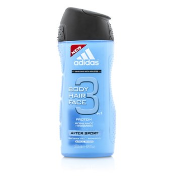 After Sport 3 en 1 -  Gel de Ducha, Champú y Limpiador Facial