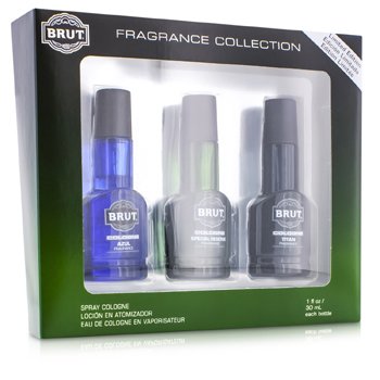 Brut Coffret: Three Assorted Eau De Cologne Spray (Glass Bottles) (Limited Edition)