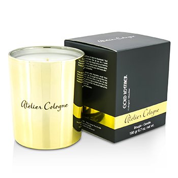 Bougie Candle - Gold Leather