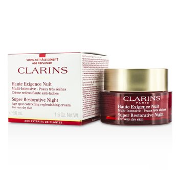 Clarins Super Restorative Night Age Spot Correcting Replenishing Cream (For Very Dry Skin)