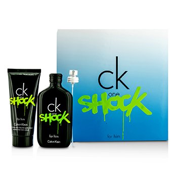 CK One Shock For Him Coffret: Eau De Toilette Spray 100ml/3.4oz + Bálsamo para Depués de Afeitar 100ml/3.4oz