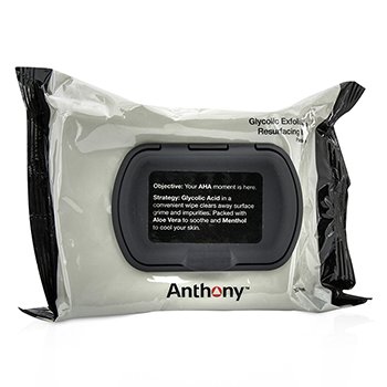 Anthony Toallitas exfoliantes y renovadoras con ácido glicólico Logistics For Men