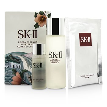 Pitera Essence Starter Set: Esencia Tratamiento Facial 75ml + Clear Loción 30ml + Mascarilla 1 pza