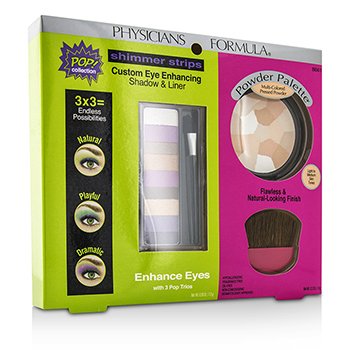 Set Maquillaje 8661: 1x Shimmer Strips Eye Enhancing Color Ojos 1x Paleta Polvo, 1x Aplicador