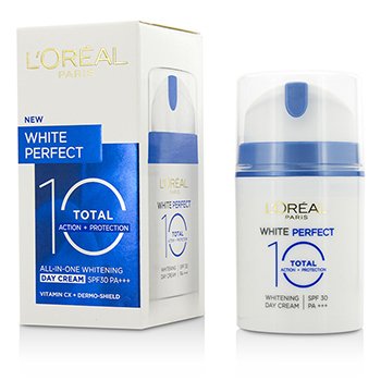 White Perfect Total 10 Crema Blanqueadora Día SPF 30 ok