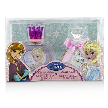 Disney Frozen Coffret: Eau De Toilette Spray 100ml/3.4oz + Baño de Burbujas 200ml/6.8oz