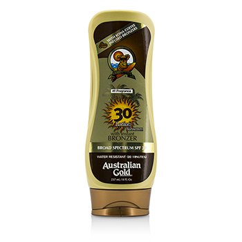 Loción de protección solar SPF 30 con bronceador instantáneo