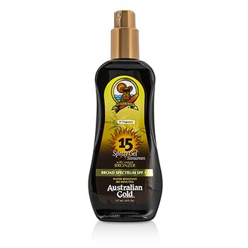 Australian Gold Spray Gel Sunscreen SPF 15 with Instant Bronzer