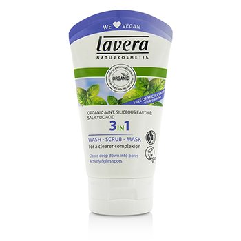 Limpiador, Exfoliante, Mascarilla 3 en 1 Menta Orgánica