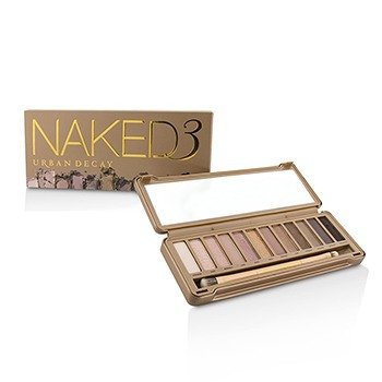 Paleta de sombras de ojos Naked 3: 12 sombras de ojos, 1x pincel de mezcla de sombras de doble punta