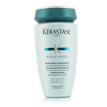 Kerastase Resistance Bain Force Architecte Champú Fortalecedor (Para Cabello Dañado, Quebradizo, Puntas Abiertas)