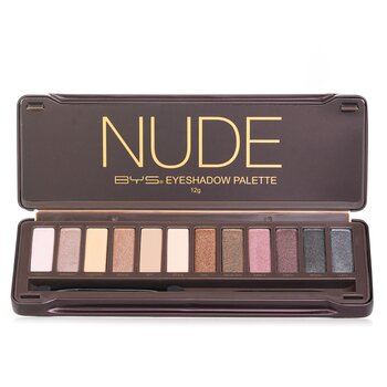 BYS Eyeshadow Palette (12x Eyeshadow, 2x Applicator) - Nude