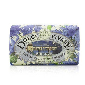 Jabón natural fino Dolce Vivere - Firenze - Iris azul, rocío de la mañana y laurel
