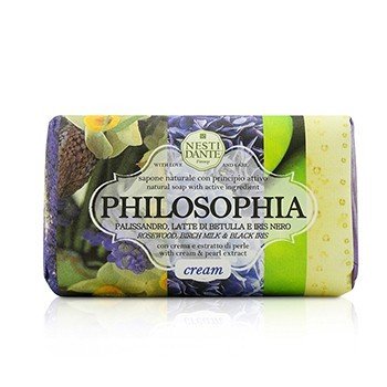 Philosophia Jabón Natural - Crema - Palosanto, Leche de Abedul e Iris Negro con Crema y Extracto de Perla