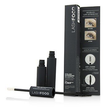 LashFood Eyelash Extensions In A Bottle (1x Extending Fibers, 1x Sealing Mascara)