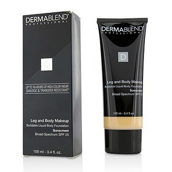 Leg and Body Make Up Buildable Liquid Body Foundation Sunscreen Broad Spectrum SPF 25 - #Fair Ivory 10N