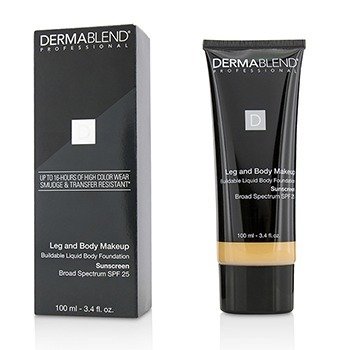 Leg and Body Make Up Buildable Liquid Body Foundation Sunscreen Broad Spectrum SPF 25 - #Light Sand 25W