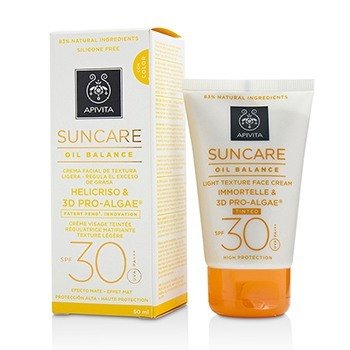 Suncare Oil Balance Crema Facial Textura Ligera SPF 30 -Con Tinte-
