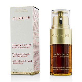 Clarins Doble Suero (Sistema Hídrico + Lipídico) Concentrado Control de Edad Completo