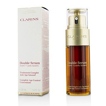 Clarins Doble Suero (Sistema Hídrico + Lipídico) Concentrado Control de Edad Completo