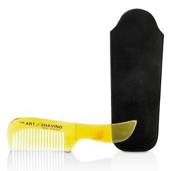 The Art Of Shaving Horn Peine de Bigote - Black Suedine