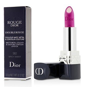 Rouge Dior Double Rouge Matte Metal Colour & Couture Contour Lipstick - # 582 Spicy Sweet