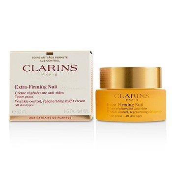 Clarins Extra-Firming Nuit Crema de Noche Regerante, Control de Arrugas - Todo Tipo de Piel