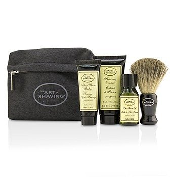 Starter Kit - Unscented: Pre Shave Oil + Shaving Cream + After Shave Balm + Brush + Bag