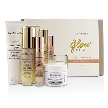 Glow To-Go Started Kit (Normal to Dry Skin): Pure Plush 50g+Skinlongevity 30ml+Brilliant Future 9.5m